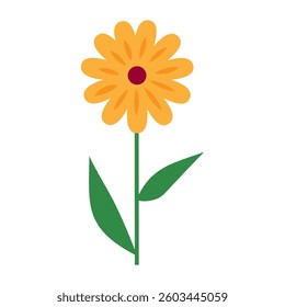 Spring flower icon vector. Flower illustration sign. Garden symbol. Greenhouse logo.