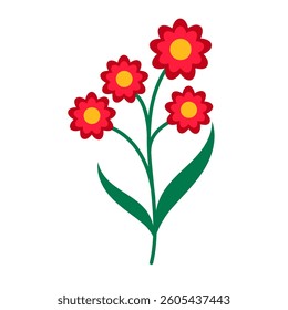 Spring flower icon vector. Flower illustration sign. Garden symbol. Greenhouse logo.