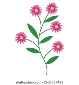 Spring flower icon vector. Flower illustration sign. Garden symbol. Greenhouse logo.