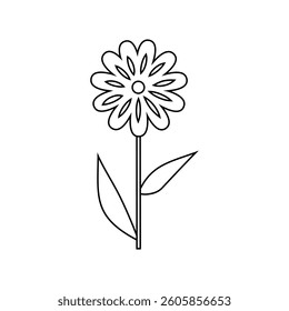 Spring flower icon vector. Flower illustration sign. Garden symbol. Greenhouse logo.