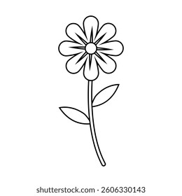 Spring flower icon vector. Flower illustration sign. Garden symbol. Greenhouse logo.