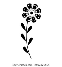 Spring flower icon vector. Flower illustration sign. Garden symbol. Greenhouse logo.