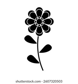 Spring flower icon vector. Flower illustration sign. Garden symbol. Greenhouse logo.