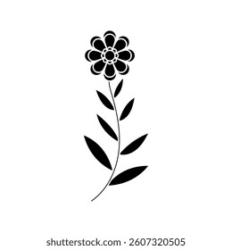 Spring flower icon vector. Flower illustration sign. Garden symbol. Greenhouse logo.