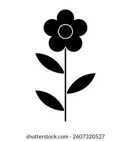 Spring flower icon vector. Flower illustration sign. Garden symbol. Greenhouse logo.
