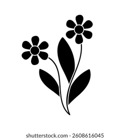Spring flower icon vector. Flower illustration sign. Garden symbol. Greenhouse logo.
