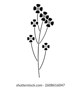 Spring flower icon vector. Flower illustration sign. Garden symbol. Greenhouse logo.