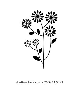 Spring flower icon vector. Flower illustration sign. Garden symbol. Greenhouse logo.