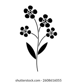 Spring flower icon vector. Flower illustration sign. Garden symbol. Greenhouse logo.