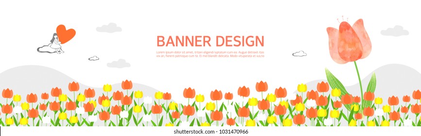 Spring Flower Illustration Background