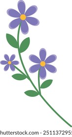Spring Flower Illustration with Flat Cartoon Design and Shape. Vector Icon Isolated on White Background