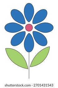 Flor de primavera isolada em um fundo branco