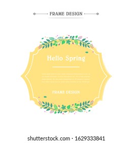 Spring flower line frame design
