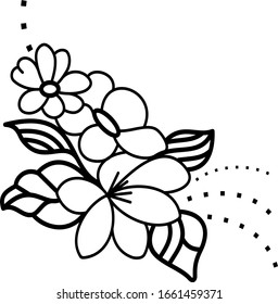 Logo-Design für Frühlingsblumen in Umrissen 