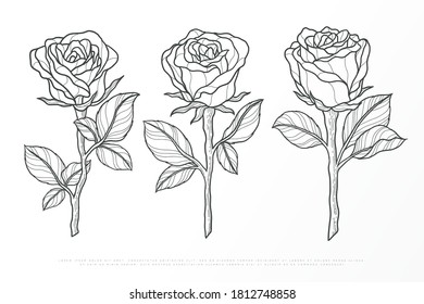 Spring flower ornament template, design can be used for both print and digital needs