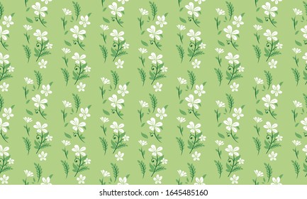 Spring flower pattern background, with beautiful leaf and floral design.
