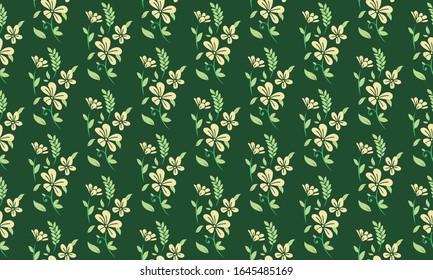 Spring flower pattern background, with beautiful leaf and floral design.