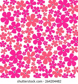 Spring flower pattern pink purple background art