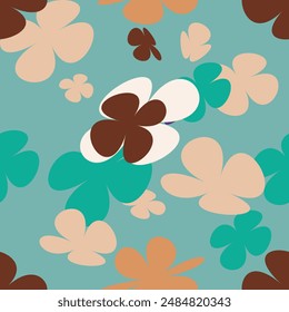 Spring Flower Pattern With Simple Pretty, Little Floral Liberty Seamless Texture Background. Spring, Summer Romantic Blossom Flower Garden Seamless Pattern for Your Designs