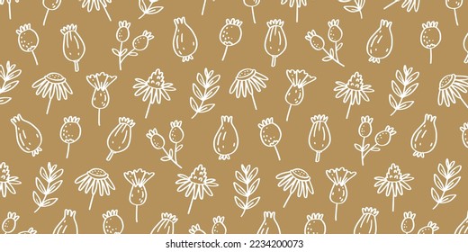 Spring flower patterns for background design in vintage style