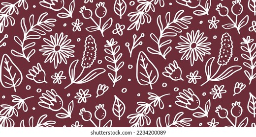 Spring flower patterns for background design in vintage style