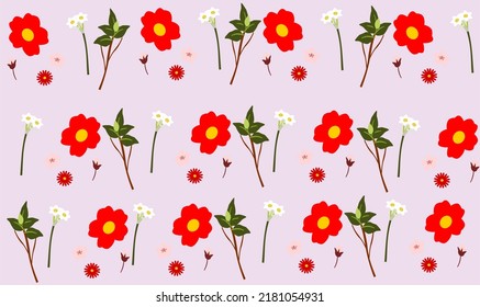 Spring flower pattern　background pink