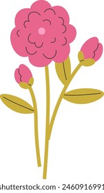 Spring Flower Plant Vector Illustration