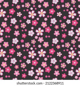 Spring flower sakura japones style seamless patern 