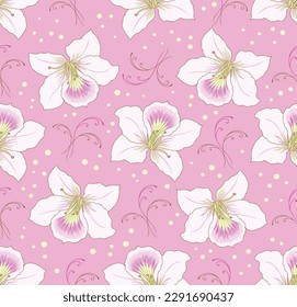 Spring flower seamless pattern. For decorative packaging and fashion print.
