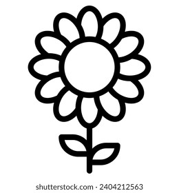 Spring flower sun Vector object illustration