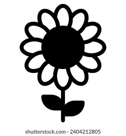 Spring flower sun Vector object illustration