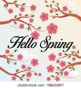 spring flower vector background