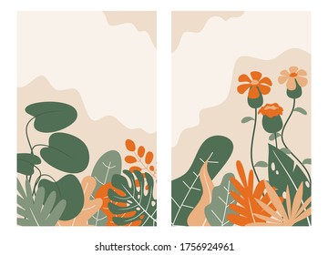 spring, flower, vector, flat, illustration, background, garden, landscape, nature, design, cartoon, flora, poster, element, floral, grass, card, summer, foliage, herbal, jungle, leaf, line, plant, pri