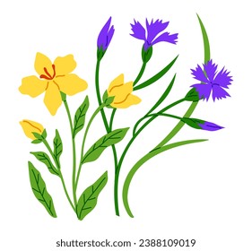Spring flower vector illustration. The bloomy atmosphere created by spring flowers was enchanting The flourishing foliage added touch vibrancy to surroundings The beautiful blooms heralded arrival