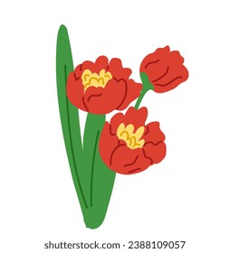 Ilustración vectorial de flor de primavera. Los árboles floridos transformaron el paisaje en un paraíso soñador Los amantes de la botánica se maravillaron con la diversidad de las flores primaverales El crecimiento vegetal simboliza la vida del ciclo