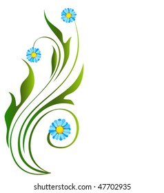 Spring flower. Vector nature decor