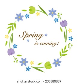 Spring flower wreath