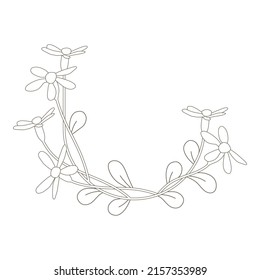 spring flower wreath, vector artwork