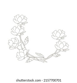 spring flower wreath, vector artwork