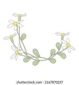 spring flower wreath, vector artwork