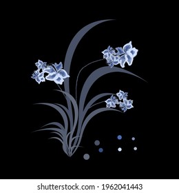 spring flower.a symbol of love and respect.logo, embroidery, print.hand-drawn.isolated on a white background.vector illustration.