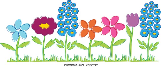 Spring Flowers Stock Vector (Royalty Free) 27504919 | Shutterstock