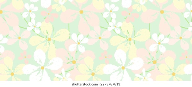 Spring flowers abstract vector background. Artistic illustration for graphic and web design, presentation, wallpaper, poster, banner, postcard, print, packaging