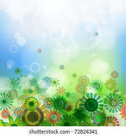 spring flowers background