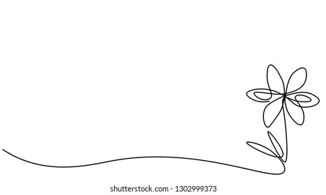 Spring flowers background with chamomile flower isolated on white, vector illustration.