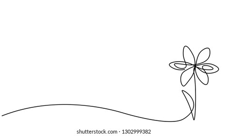 Spring flowers background with chamomile flower isolated on white, vector illustration.
