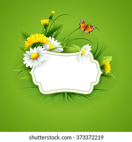 Spring flowers background design