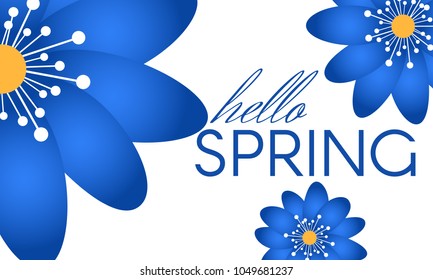 Spring Flowers Background with Isolated Spring Flowers in Minimal Style. Vector Snowdrops. Beautiful Background with Text for Card, Invitation, Brochure, Banner, Flyers, Creative Design. Flowering.