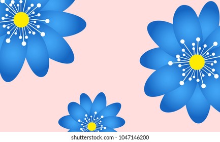 Spring Flowers Background in Minimal Style. Vector Snowdrops. Beautiful Background with Isolated Spring Flowers for Card, Invitation, Postcard, Brochure, Banner, Flyers, Creative Design. Flowering.
