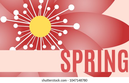 Spring Flowers Background in Minimal Style. Vector Snowdrops. Beautiful Background with Isolated Spring Flowers and Text for Card, Invitation, Brochure, Banner, Flyers, Creative Design. Flowering.